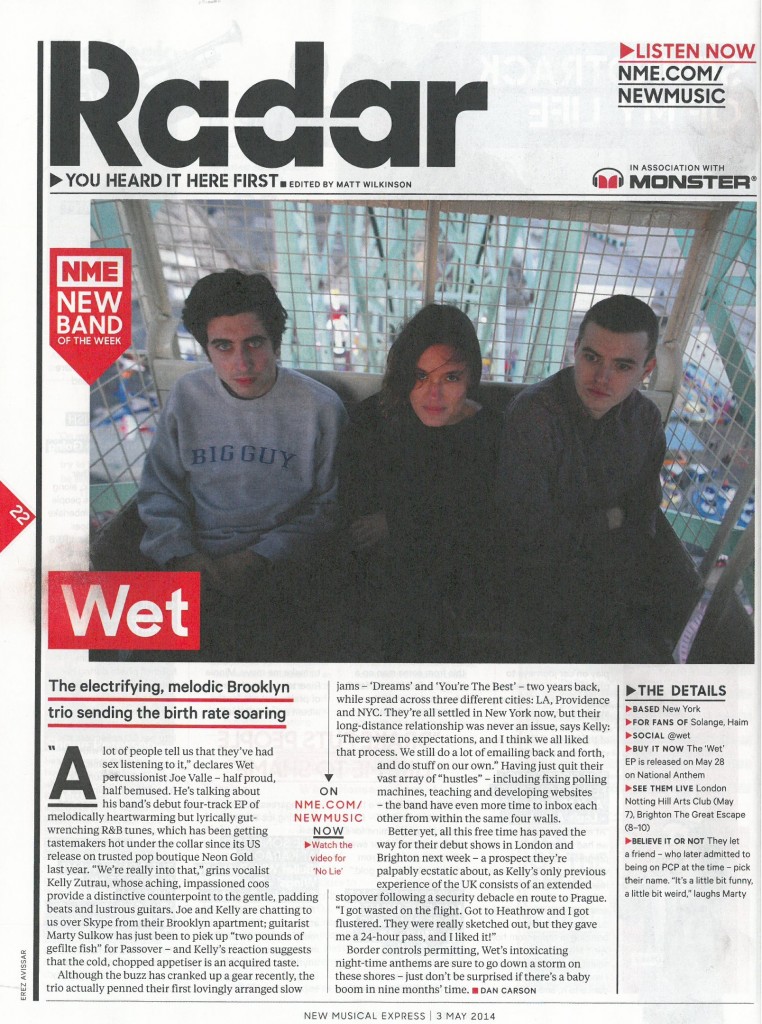 Wet - NME - Radar Feat